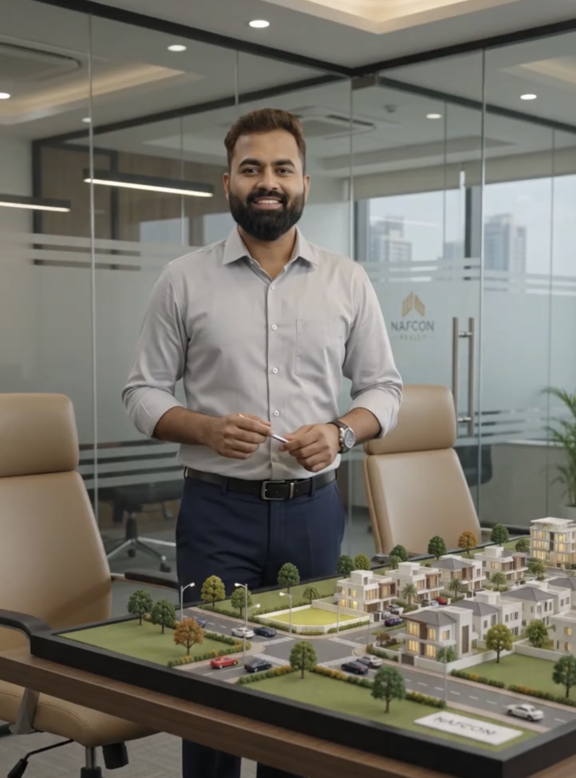 Firoz Shaikh, Founder of Weston Engineers, at the Nafcon Realty office